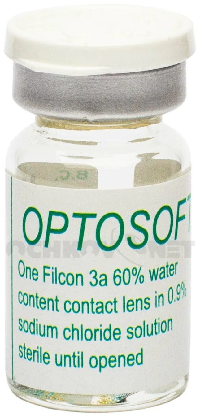 Купить Контактные линзы Optosoft 3 1 линза R 8, 6 -4, 50 Зеленые