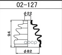 

MARUICHI 02-127 Пыльник ШРУСа наружный FR HONDA CR-V RD1 1шт
