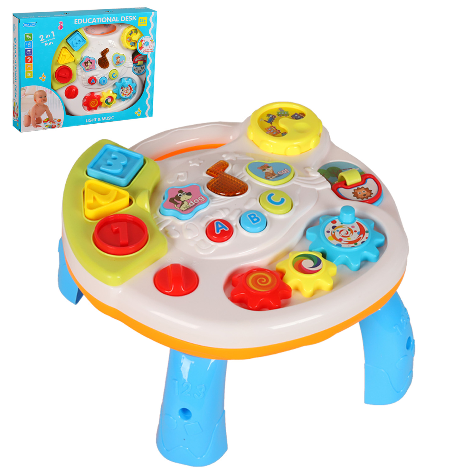 Развивающая игрушка Музыкальный стол, для малышей, JB0300425. переключатель проходной sche blnvs010605 blanca 1 клавиша сп 10а ip20 ясень