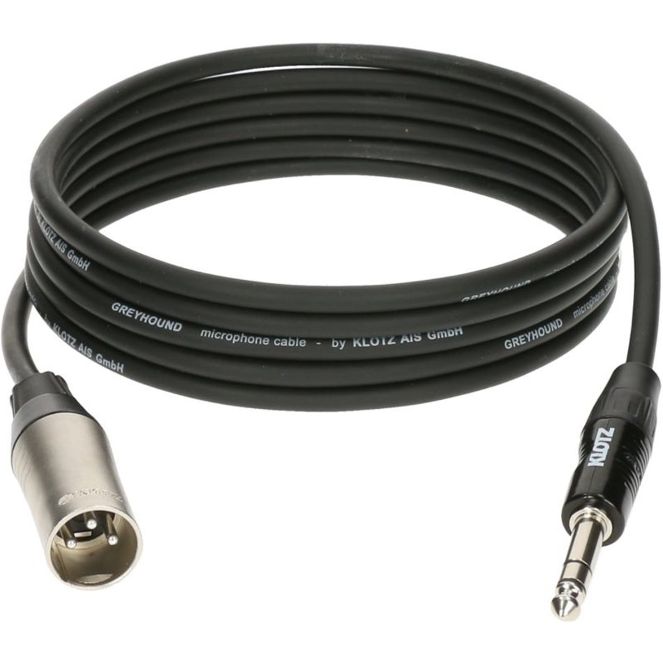 Микрофонный кабель Klotz GRG1MP06.0 разъемы Klotz XLR папа - Stereo Jack, длина 6 м