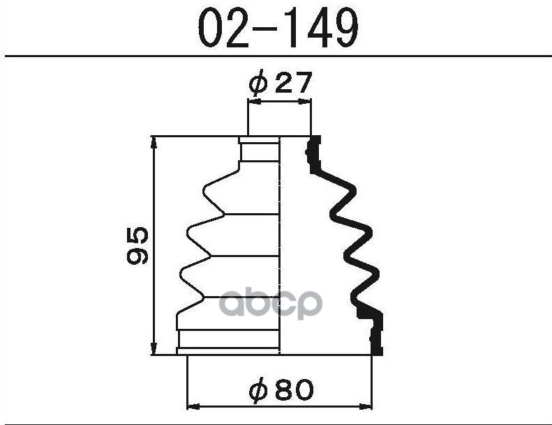 

MARUICHI 02-149 Пыльник шруса наружный FORD FOCUS II 04-11/C-MAX 03-10 1шт