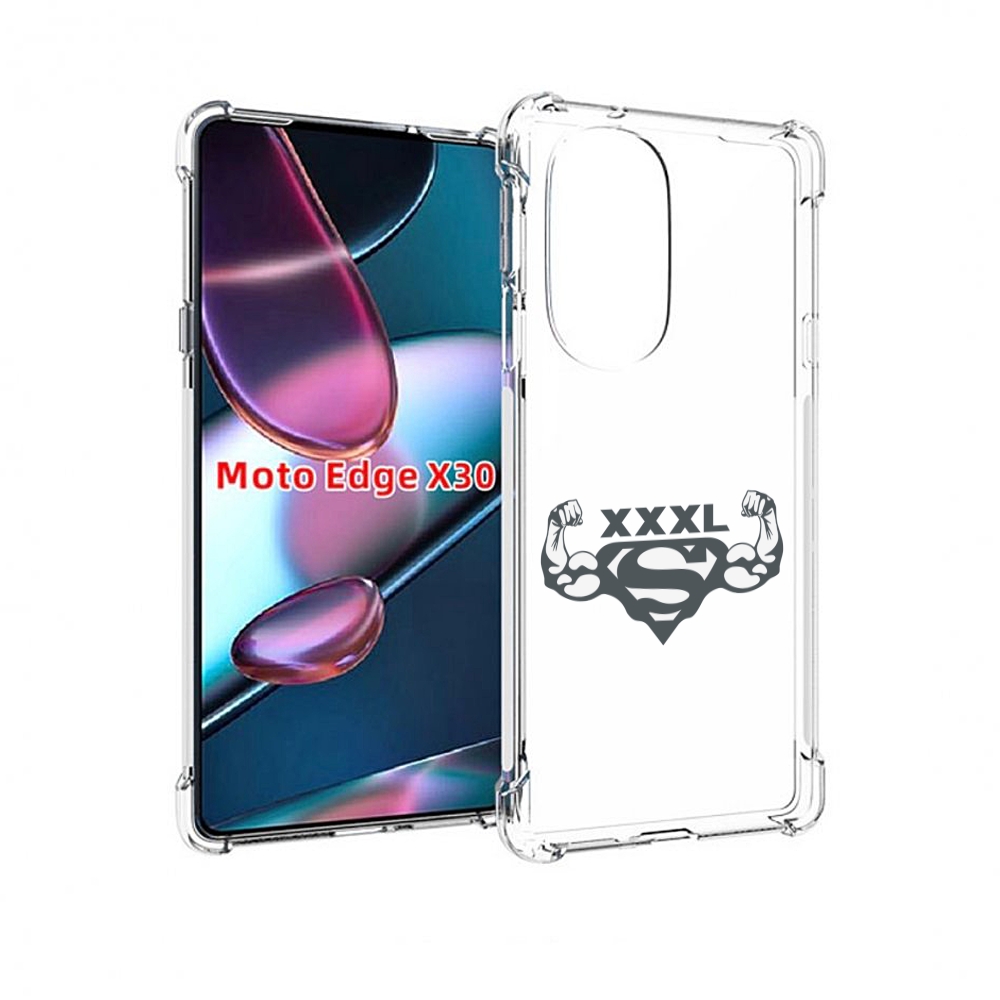 

Чехол MyPads бодибилдинг супермен для Motorola Moto Edge X30, Прозрачный, Tocco