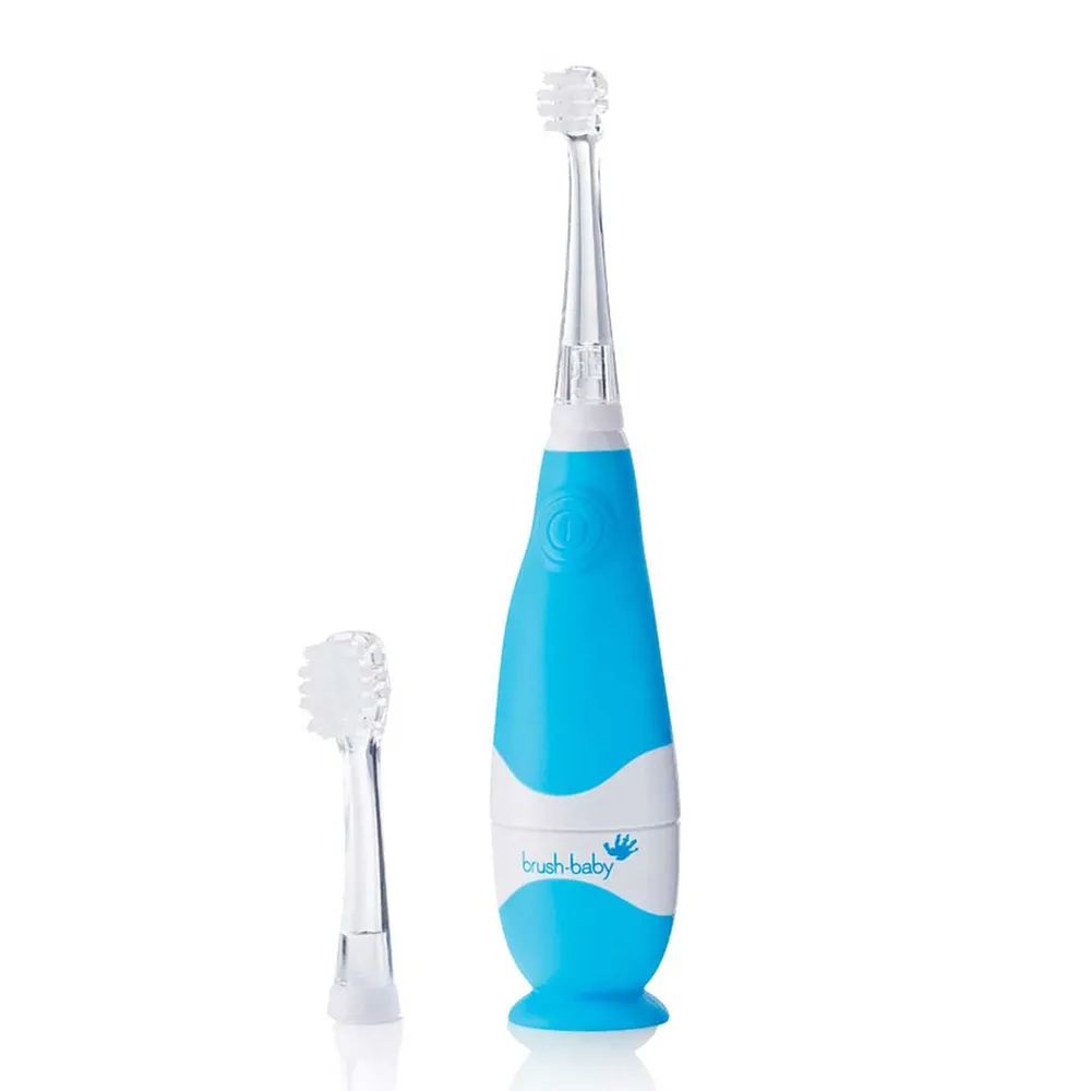 Звуковая зубная щетка Brush-Baby BabySonic, 0-3 года, BRB051/157 blue жевательная зубная щетка brush baby chewable toothbrush