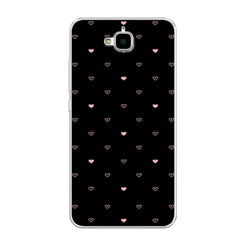 

Чехол Awog на Honor 4C Pro "Черный фон и сердечки", Разноцветный, 63250-3