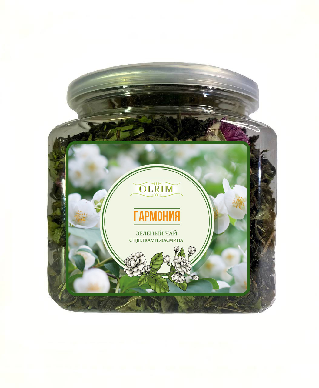 Чай зелёный Olrim Гармония с добавлением цветков жасмина, 120 г