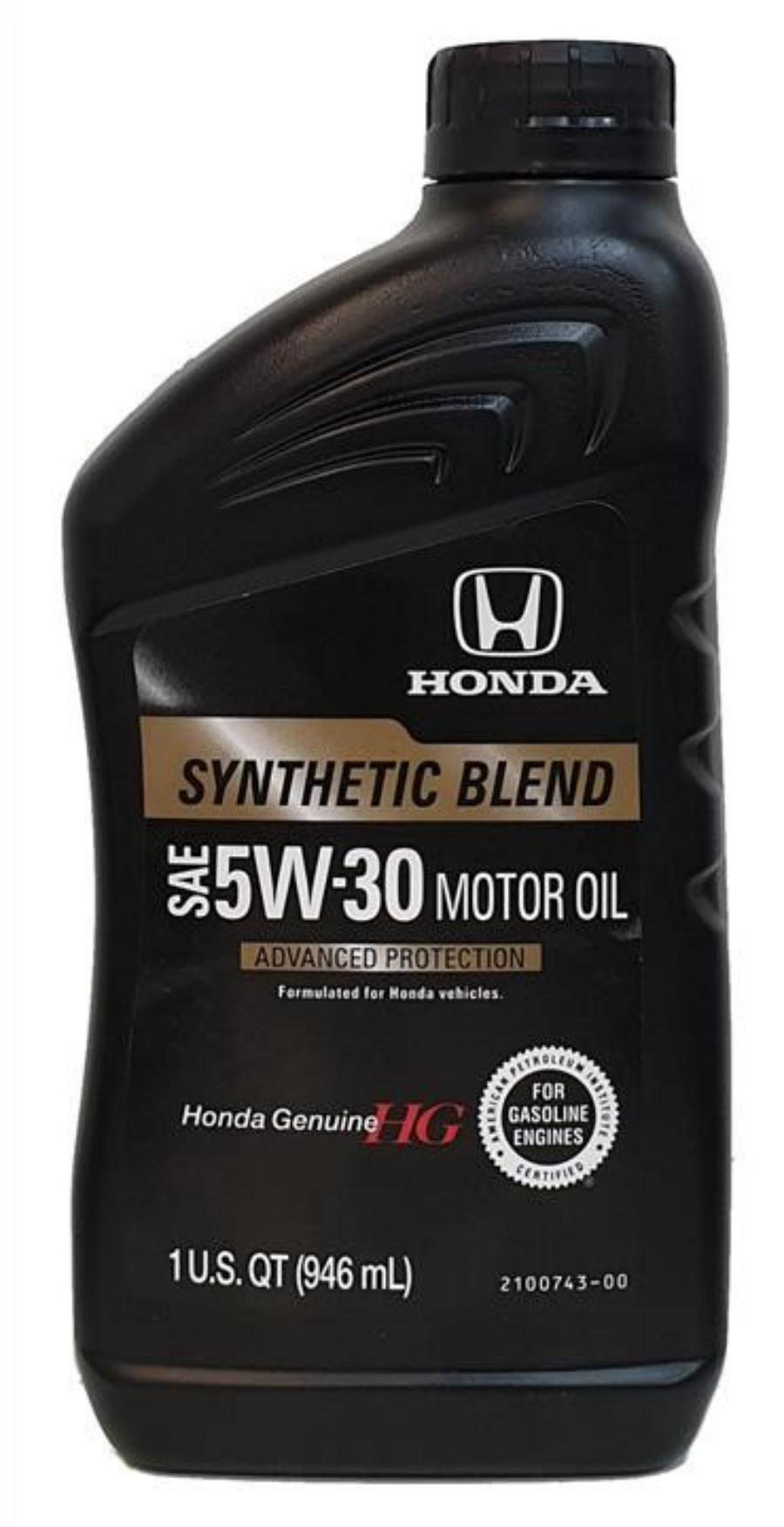 Моторное масло Honda полусинтетическое Synthetic Blend SP GF-6 5W30 0,946л