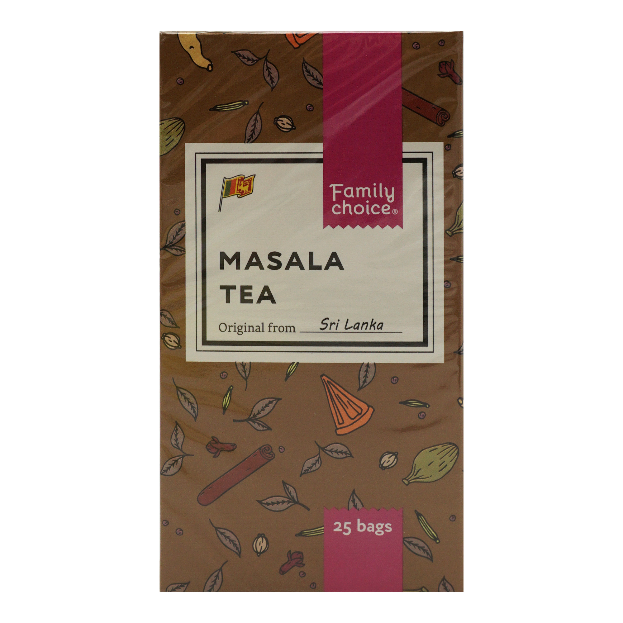 

Чай черный Family Choice масала в пакетиках 2,4 г x 25 шт