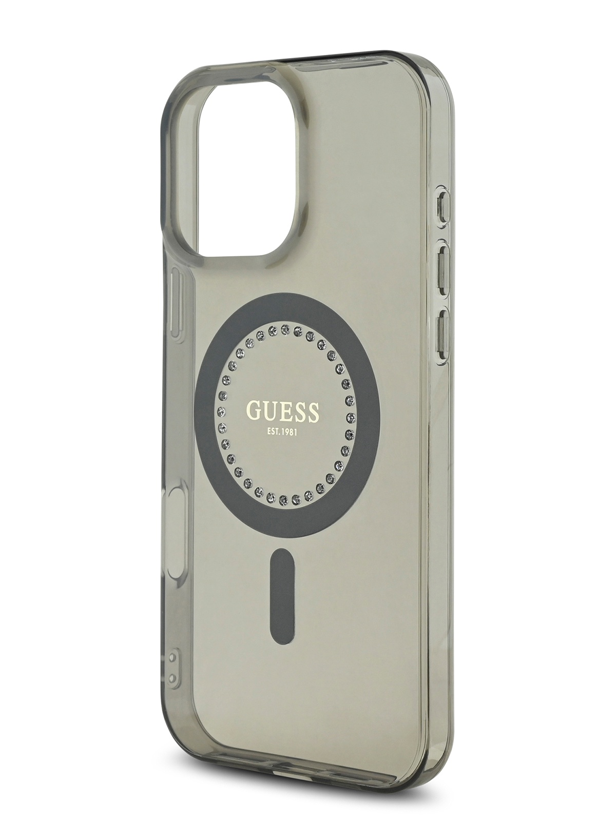 

Чехол Guess для iPhone 16 Pro Max с MagSafe со стразами, черный