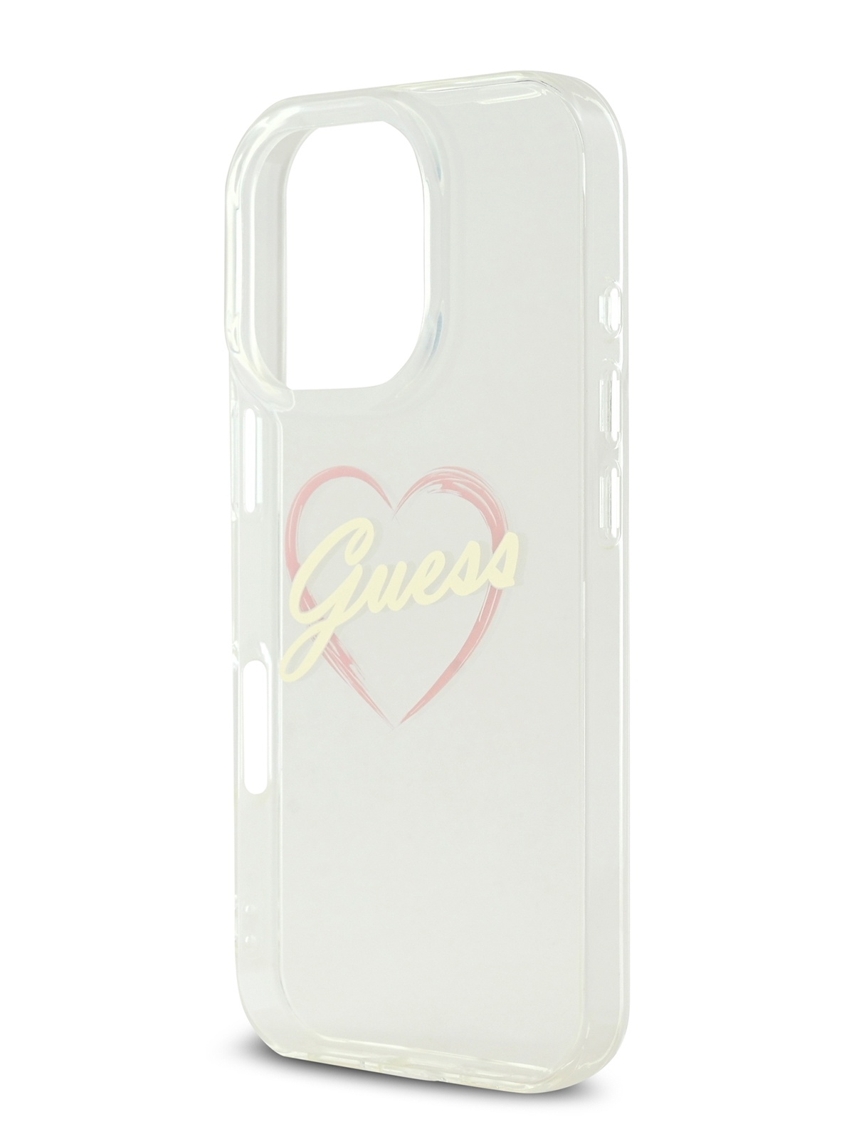 

Чехол Guess для iPhone 16 Pro с принтом IML Heart, прозрачный