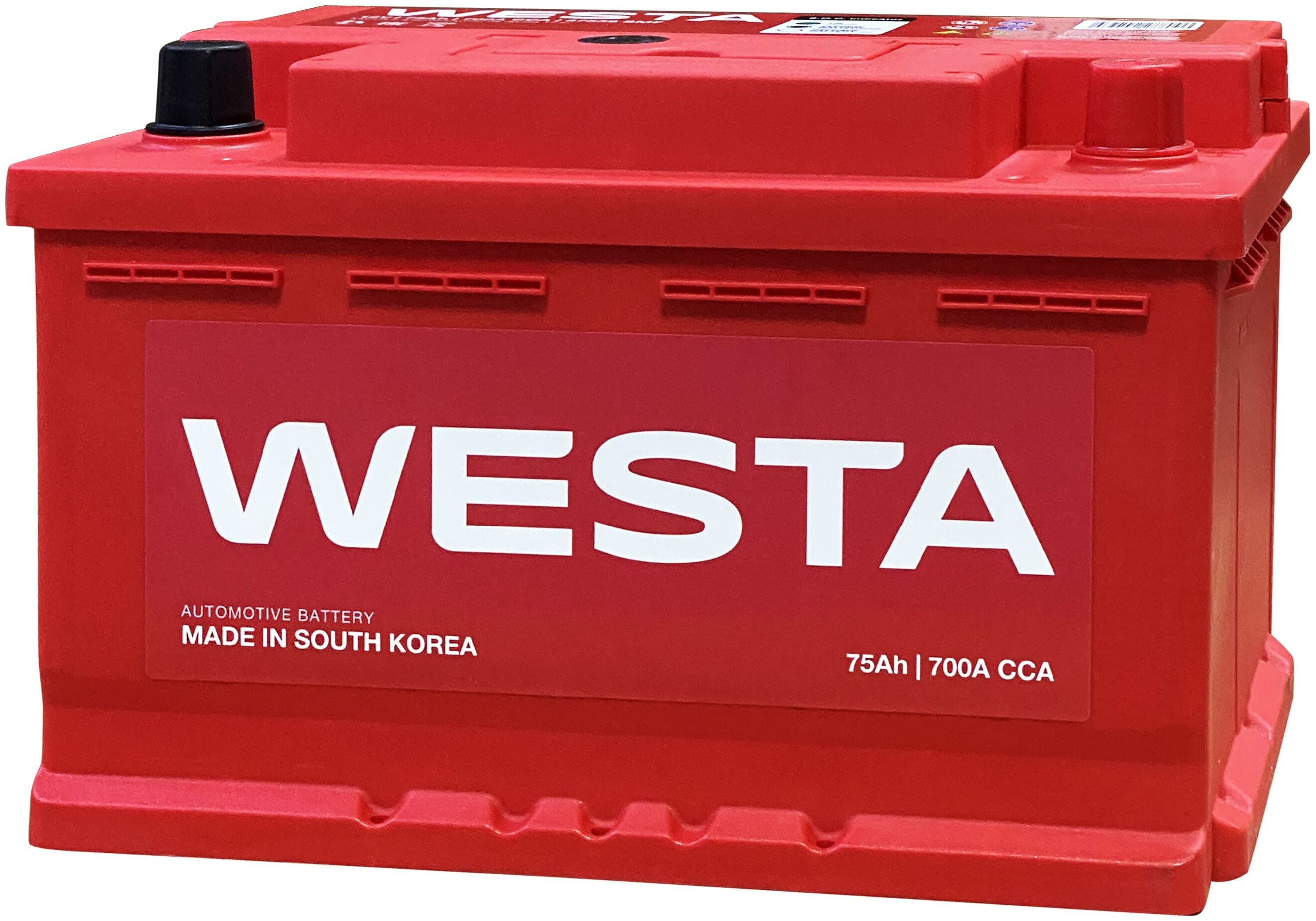 Аккумулятор WESTA Korea 57539 SMF 75 Ач 700 А обратная полярность низкий