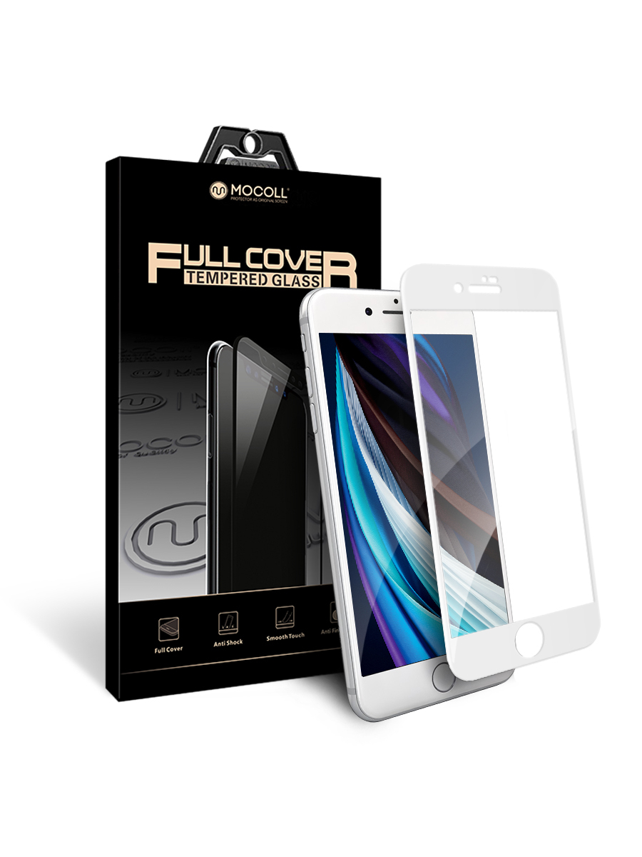 

Защитное стекло MOCOLL 2.5D для iPhone 7/8 Белое (Серия Black Diamond 2 GEN)