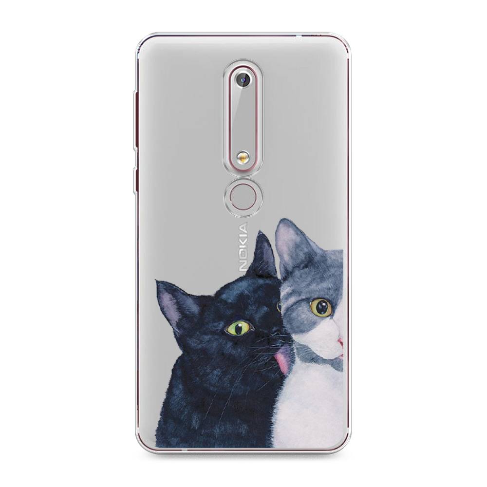 

Чехол Awog на Nokia 6 2018 / Нокиа 6 2018 "Кошачья любовь", Синий, 120950-1