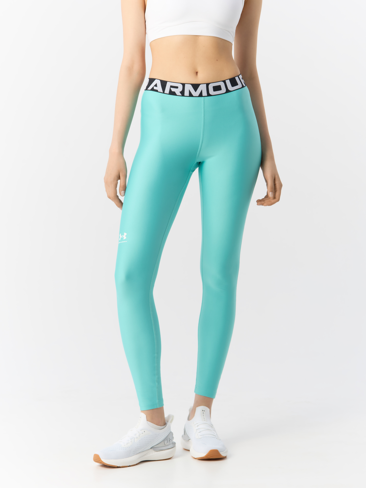 Тайтсы женские Under Armour UA HG Authentics Legging 1383559 зеленые LG 4968₽