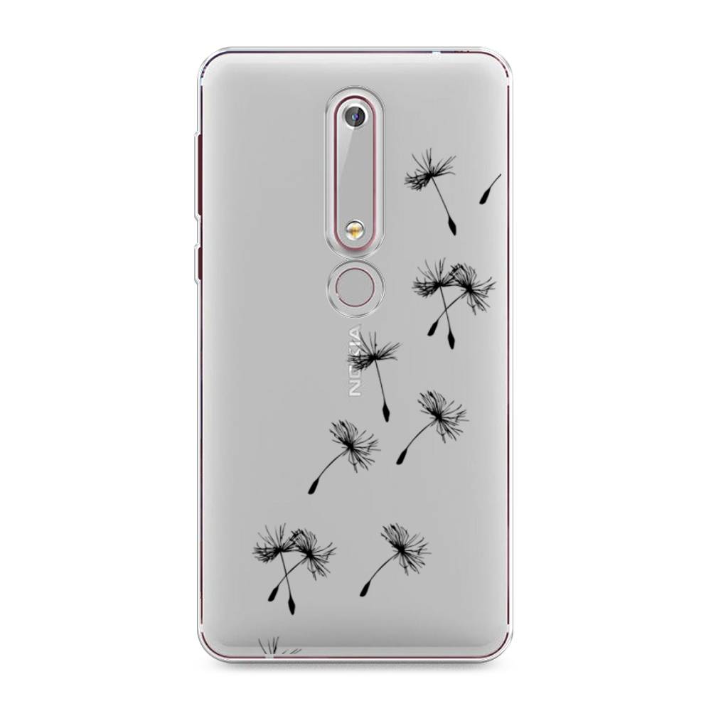 

Чехол Awog на Nokia 6 2018 / Нокиа 6 2018 "Летящие одуванчики", Черный, 120950-8