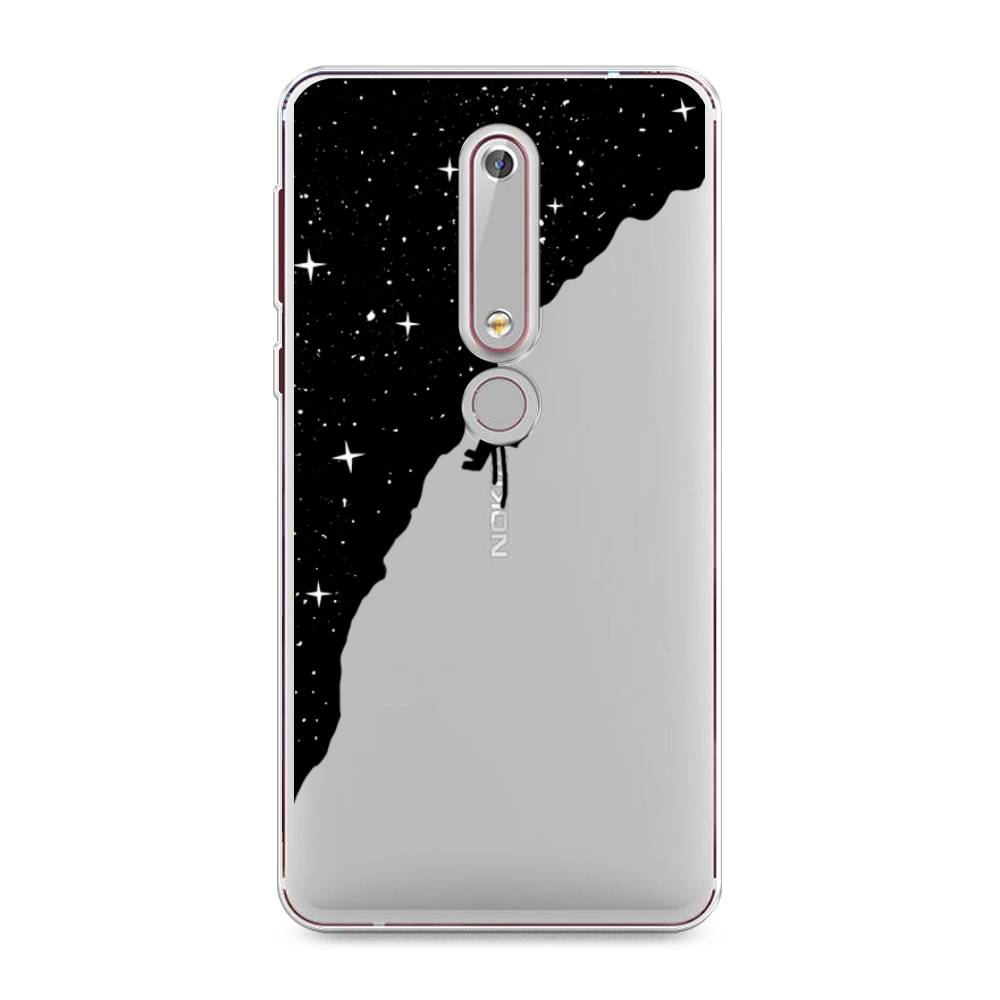 

Чехол Awog на Nokia 6 2018 / Нокиа 6 2018 "Скалолаз в космосе", Черный;белый;бежевый, 120950-4