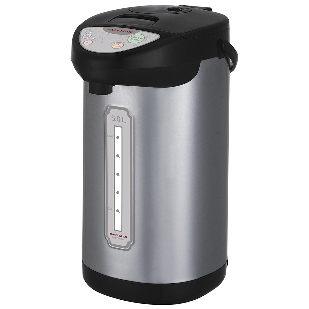 

Термопот Backman BM-TEA 710 5 л серебристый, черный, BM-TEA 710