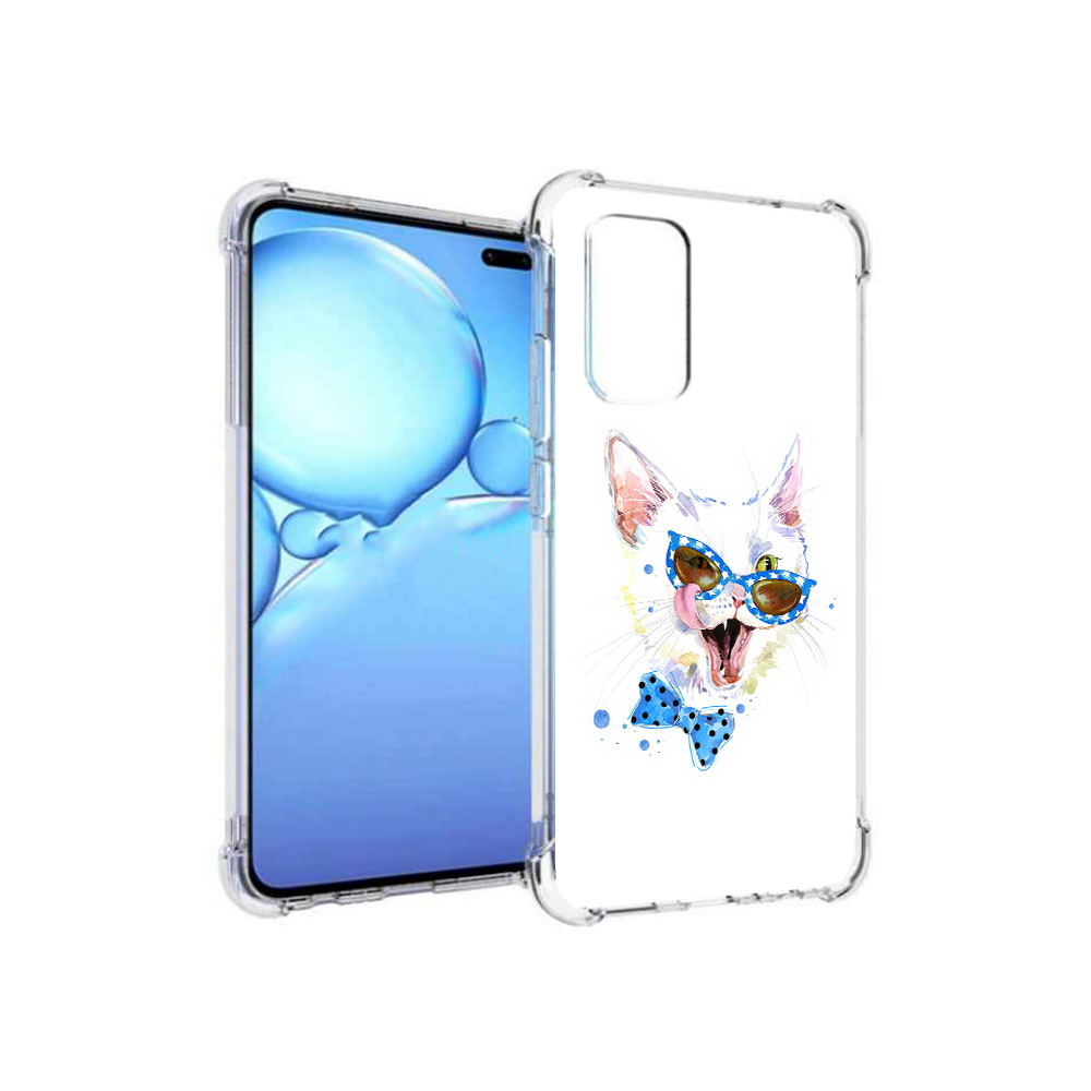 

Чехол MyPads Tocco для Vivo V19 белый кот (PT147328.392.229), Прозрачный, Tocco