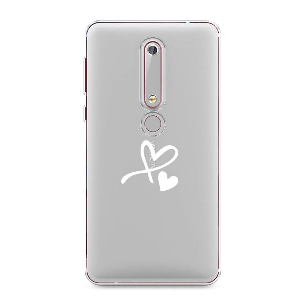 

Чехол Awog на Nokia 6 2018 / Нокиа 6 2018 "Сердечко минимализм", Белый, 120950-6