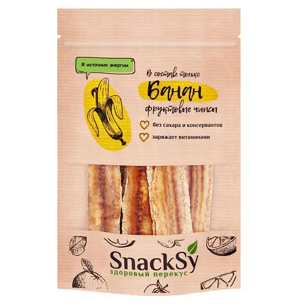 Чипсы фруктовые Здоровый перекус Snacksyla банановые,40 г