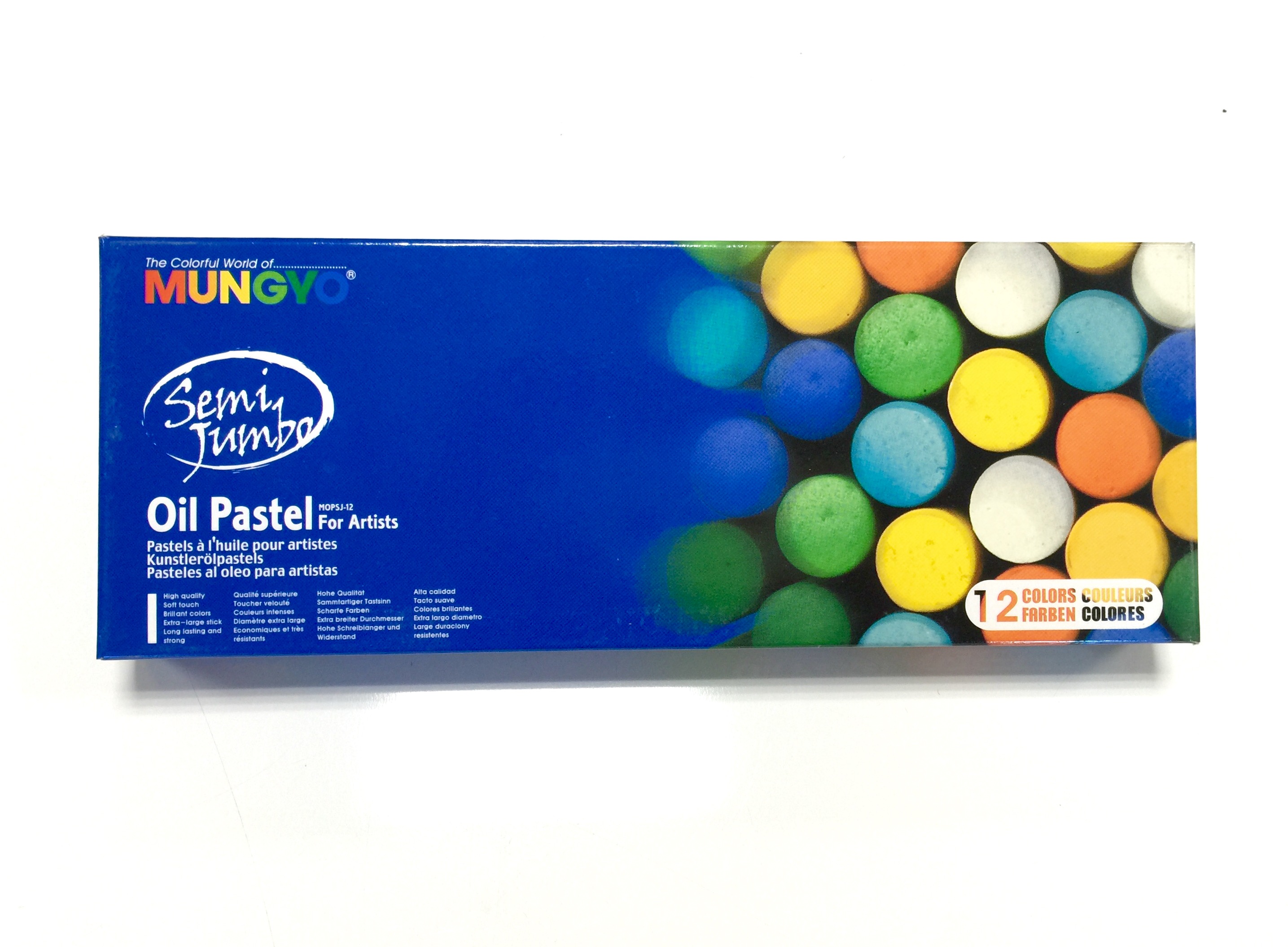 Пастель Mungyo Semi Jumbo Oil Pastel, 12 цветов