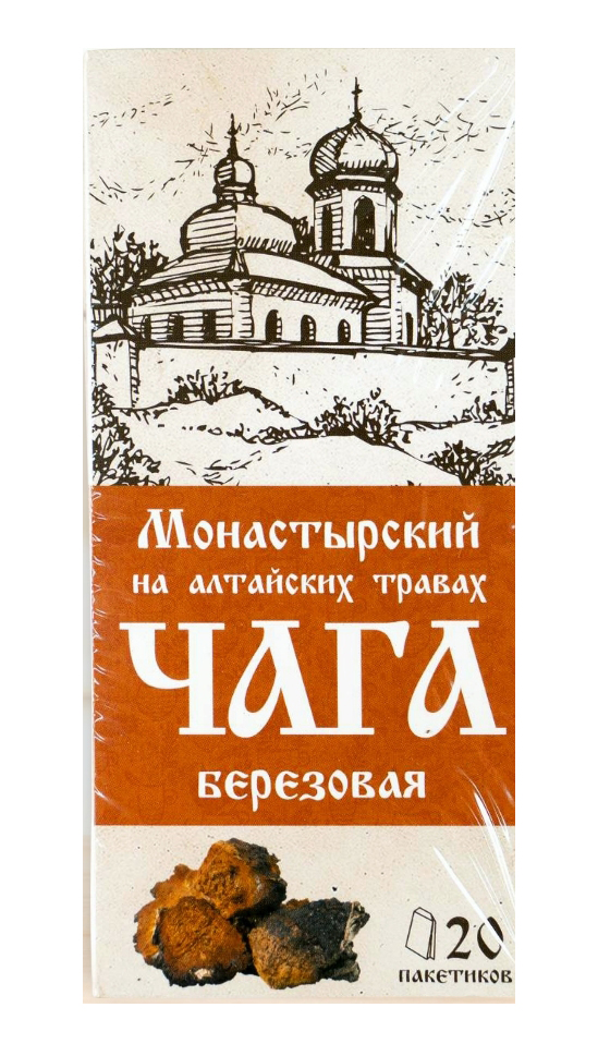 

Чай травяной Chagoff Монастырский Чага березовая в пакетиках 1,5 г х 20 шт