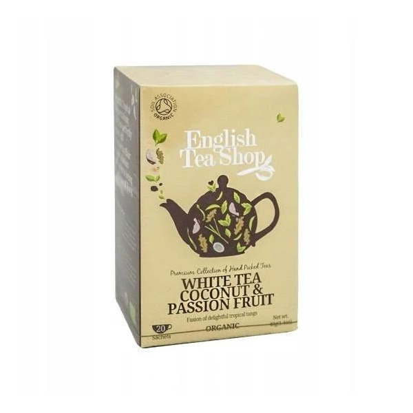 фото Чай белый english tea shop organic coconut & passion fruit в пакетиках 2 г х 20 шт