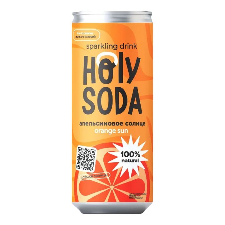 

Напиток Holy Soda Апельсиновое солнце безалкогольный, газированный, 330 мл