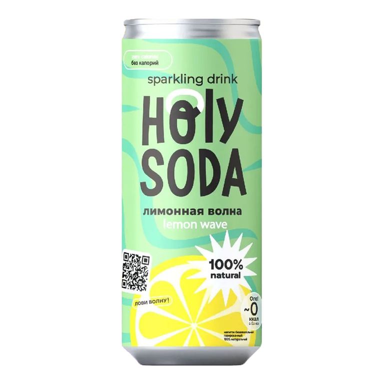 

Напиток Holy Soda Лимонная волна безалкогольный, газированный, 330 мл