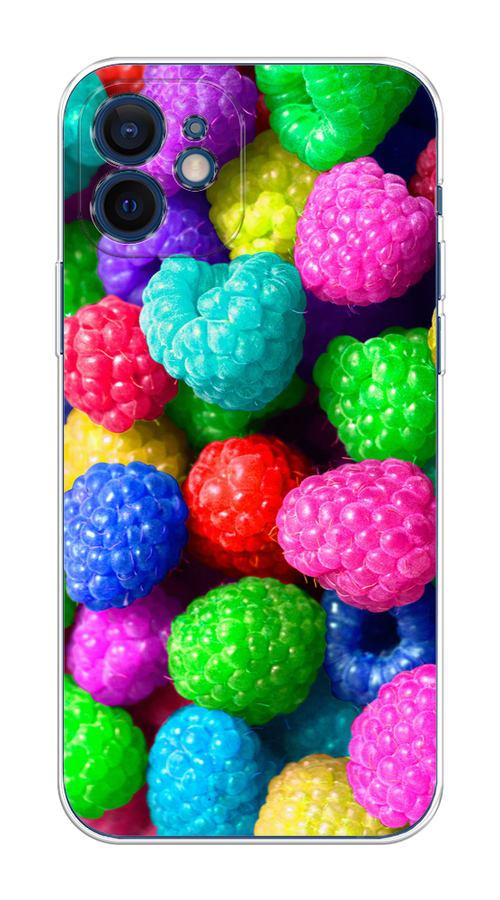 

Чехол на Apple iPhone 12 Mini "Леденцовая малина", Фиолетовый;розовый;зеленый, 12650-1