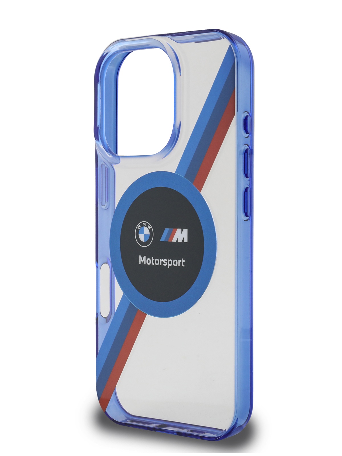 Чехол BMW для iPhone 16 Pro с MagSafe и принтом IML Motorsport, прозрачный