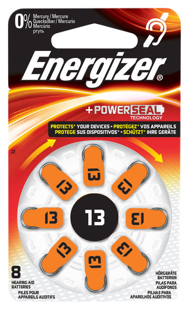 

Батарейка Energizer Hearing Zinc Air 13 DP-8 8 шт, Zinc Air 13 DP-8