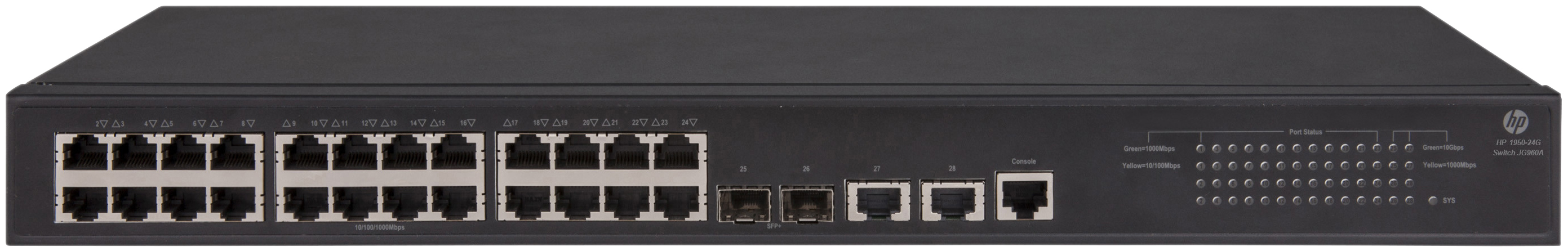 

Коммутатор HP OfficeConnect 1950 1950-24G JG960A Black, 1950-24G