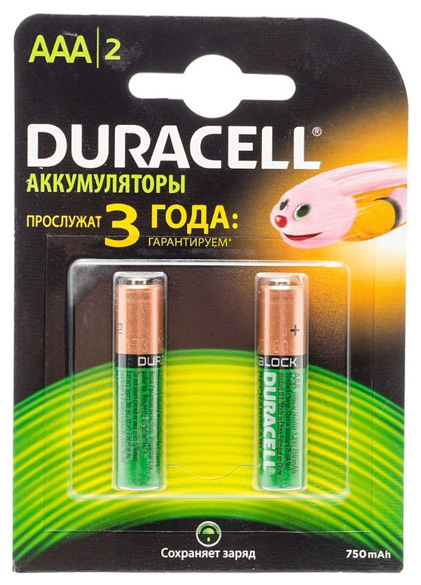 Аккумуляторная батарея Duracell HR03-2BL 2 шт