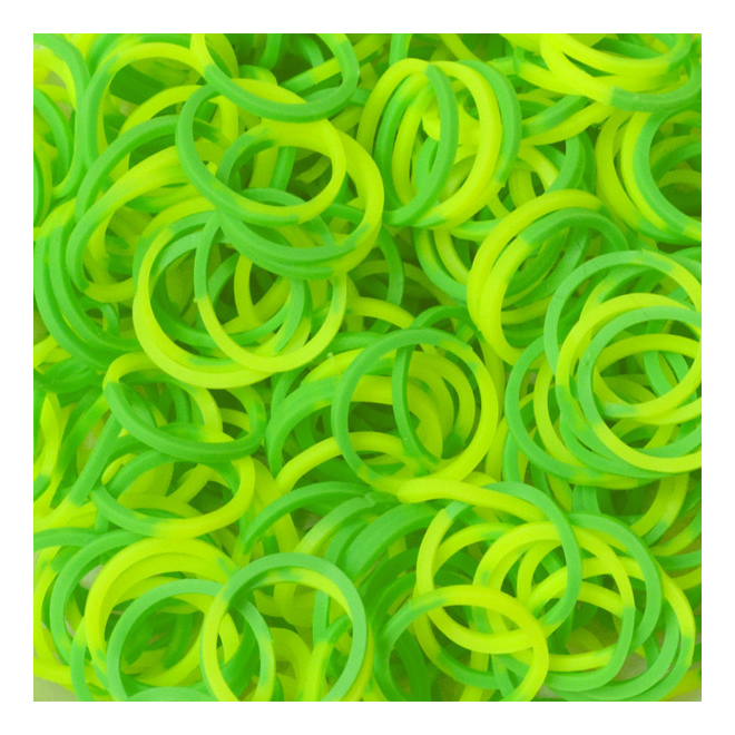 Плетение из резинок Rainbow Loom Silicone Bands - Yellow/green плетение из резинок rainbow loom solid bands orange