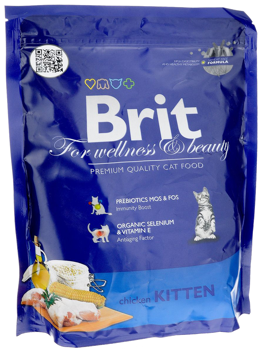 фото Сухой корм для котят brit premium kitten, курица, 0,8кг