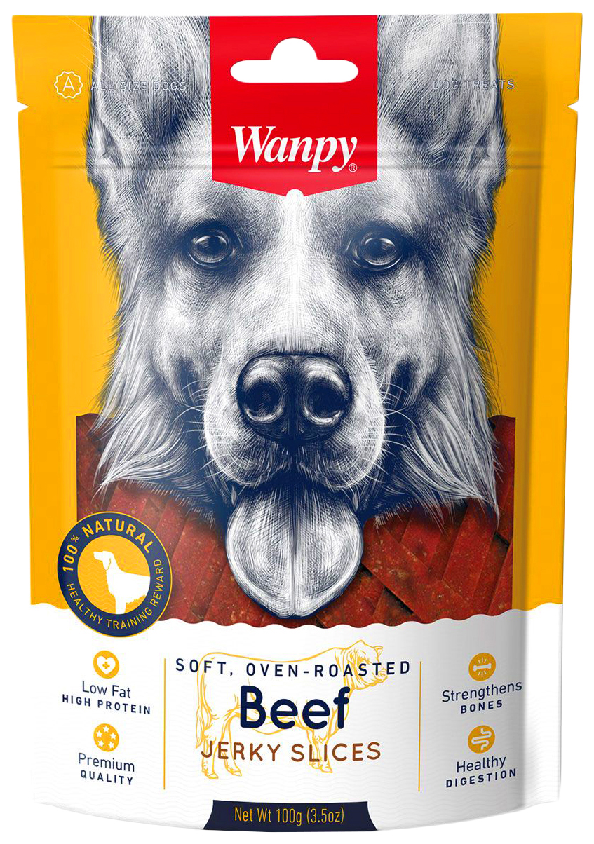 фото Лакомство для собак wanpy dog, соломка, говядина, 100г