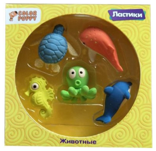 

Ластики Color Puppy Морские жители 5шт 95324, Морские жители