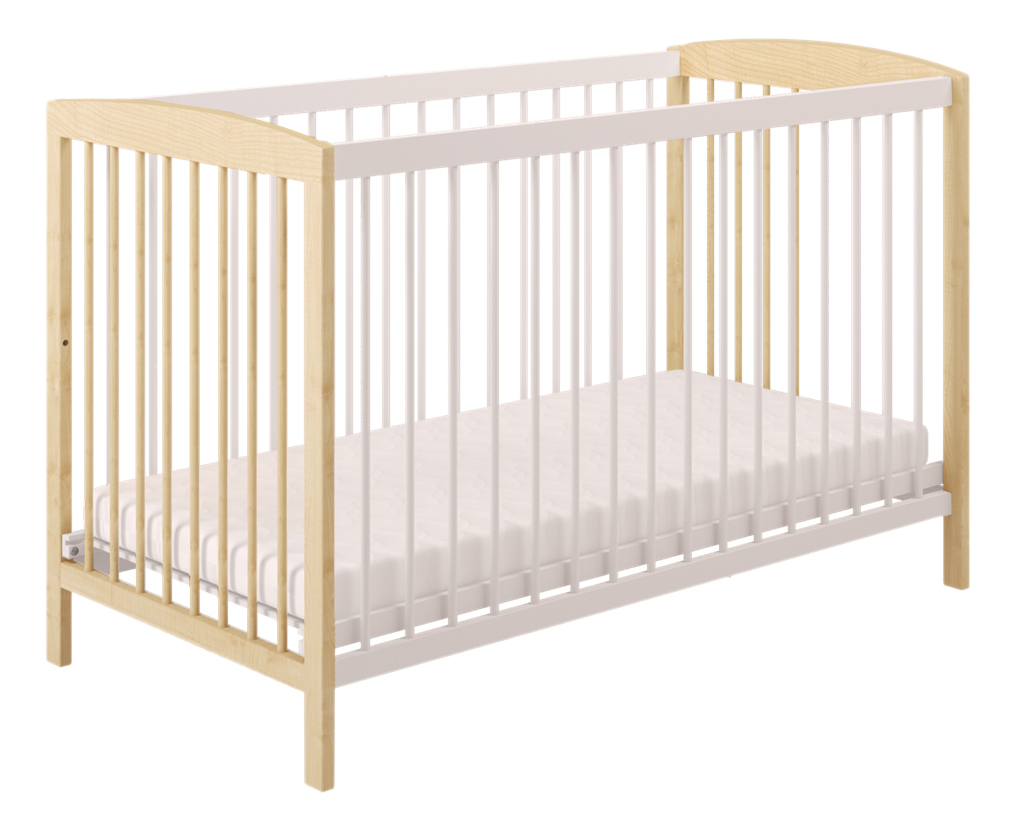 Кровать детская Polini Simple 101 натуральный+белый