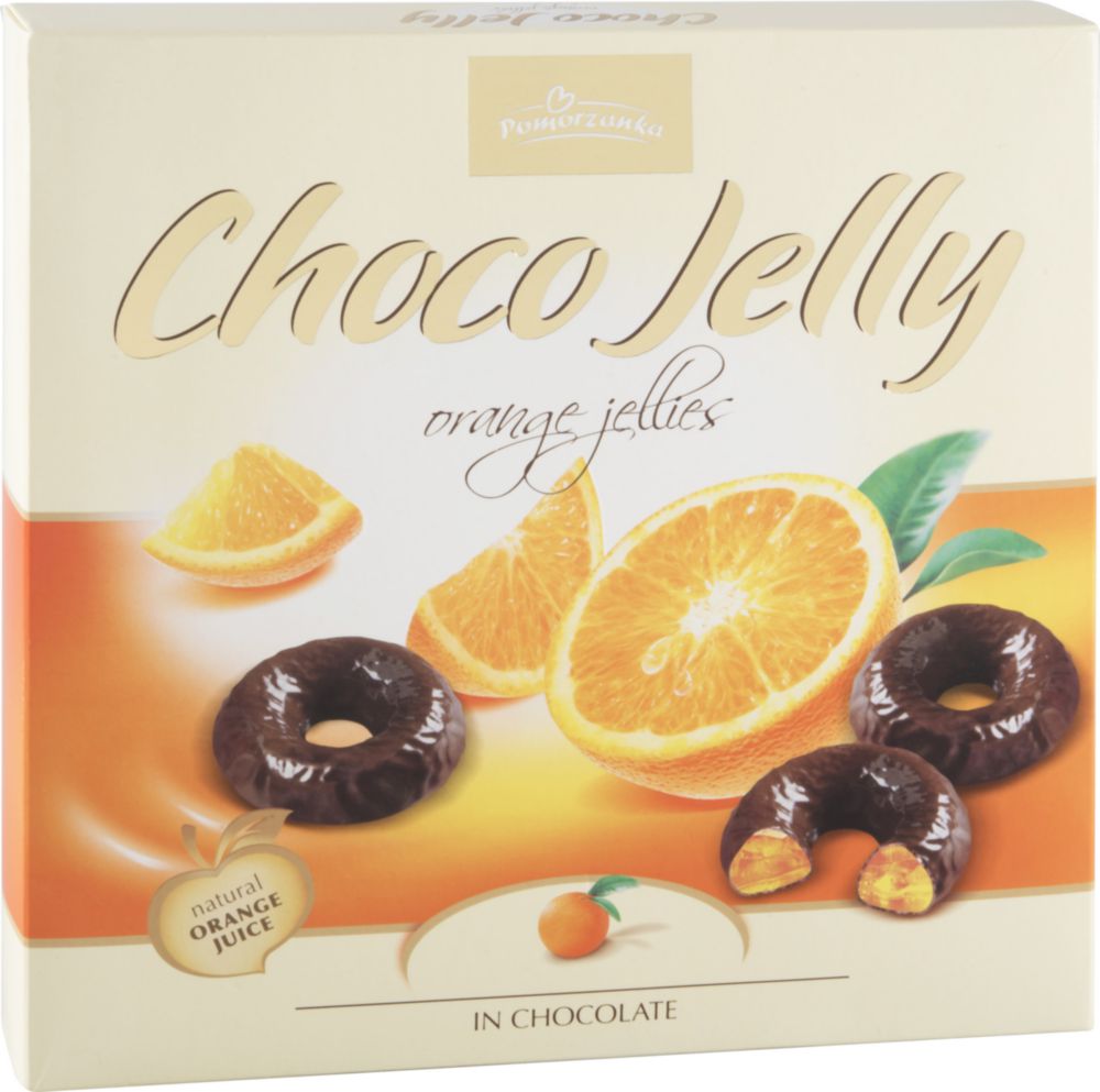 Желе в темном шоколаде Pomorzanka choco jelly апельсиновое 175 г