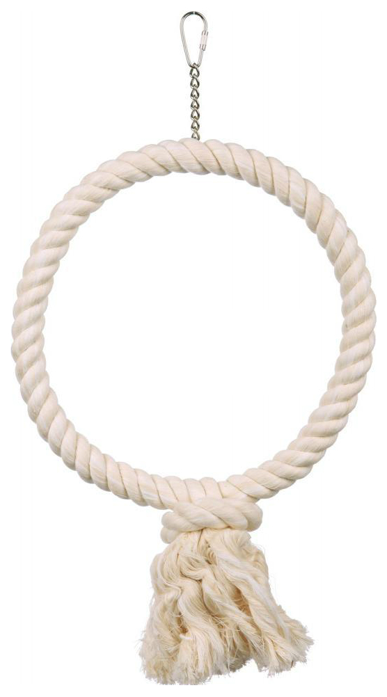 Кольцо для попугаев TRIXIE Rope Ring, белый, 25х25х1.5 см