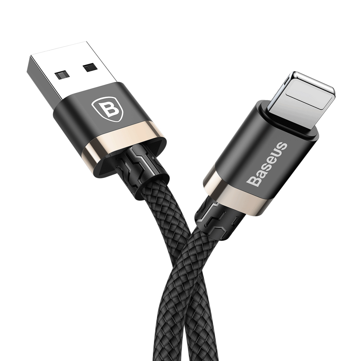 фото Кабель baseus golden belt series usb cable lightning black/gold 1.5m