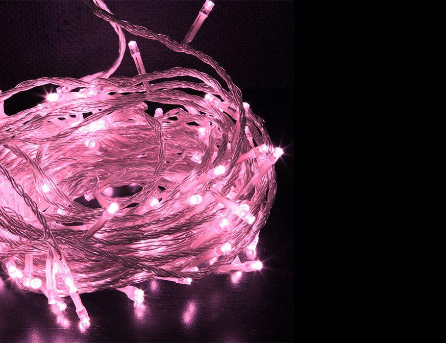 Световая гирлянда новогодняя Laitcom Нить-премиум класс EST200-3W10-1BP 20 м розовый