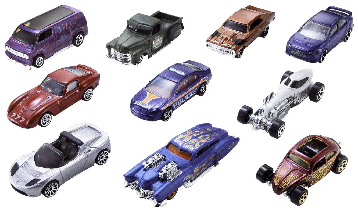 фото Набор пластиковых машинок hot wheels® hw basic car 9pk 1 54886 dnw82 mattel