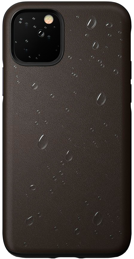 фото Чехол nomad rugged leather waterproof для iphone 11 pro mocha brown