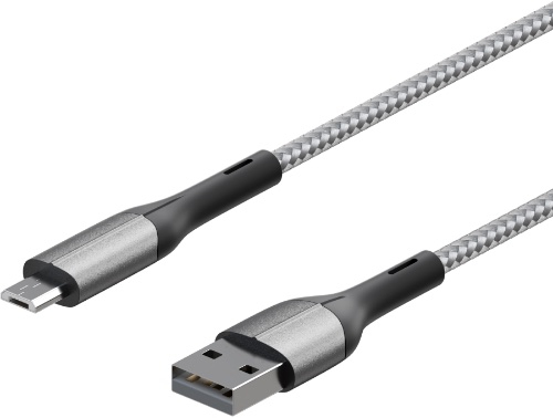 Кабель InterStep MicroUSB/USB2.0 1,2м, Silver (IS IS-DC-MCUSBNYSL-120B210)