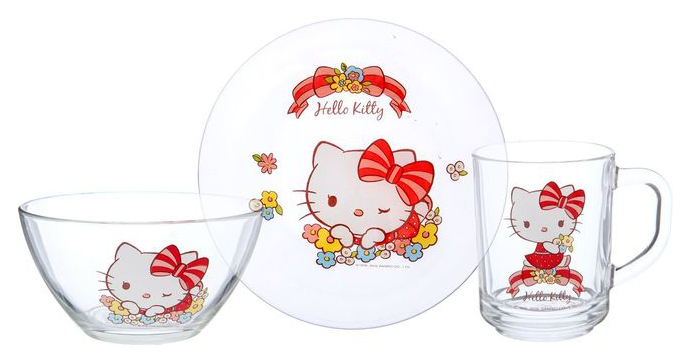 

Набор посуды Hello Kitty, 3 шт,