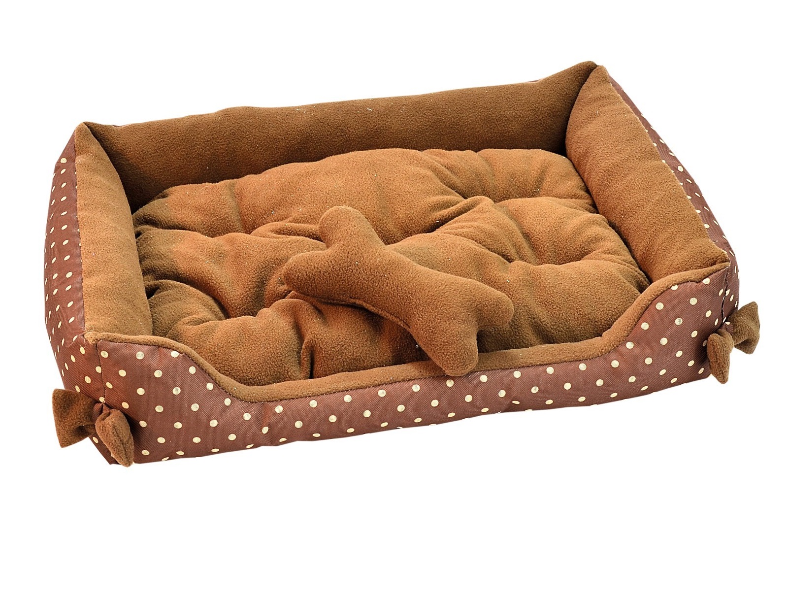 

Лежанка для кошек и собак Зооник 47x57x12см коричневый, коричневый