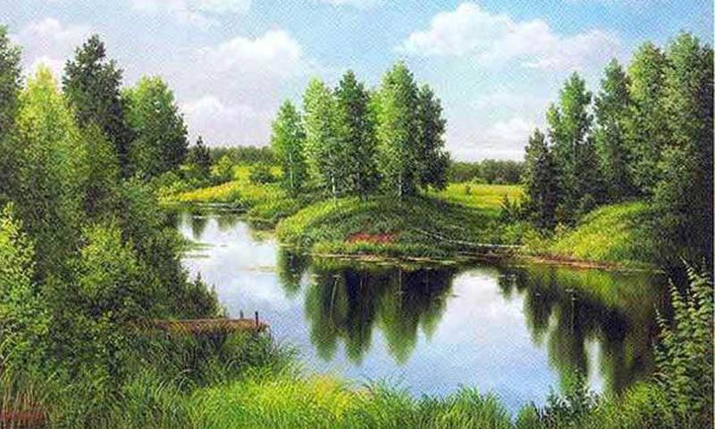 

Алмазная вышивка Алмазная Живопись Тихая река, 50x30 см, Тихая река