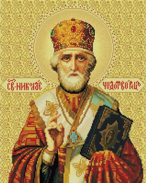 

Алмазная вышивка Белоснежка Николай Чудотворец, 40x50 см, Николай Чудотворец