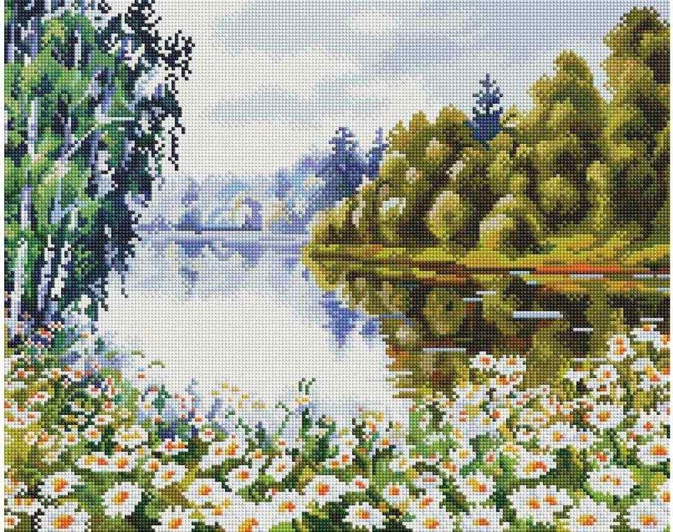 

Алмазная вышивка Белоснежка В ромашковом краю, 40x50 см, В ромашковом краю